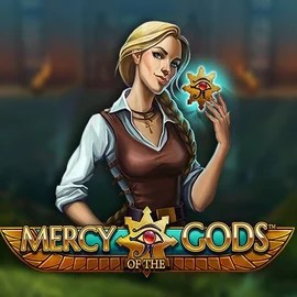 Mercy Of The Gods slot logo by NetEnt at Vegasino Casino