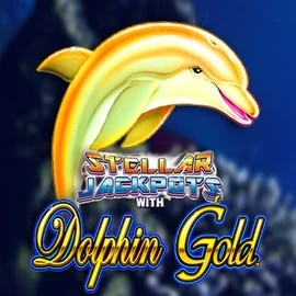 Dolphin Gold with Stellar Jackpots logo – Jackpots by Lightning Box Game at Vegasino Casino